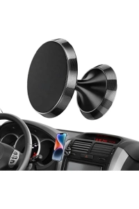 Siyah Minimalist 360° Dönebilen Mıknatıslı Araç Içi Tutucu Telefon Tutacağı